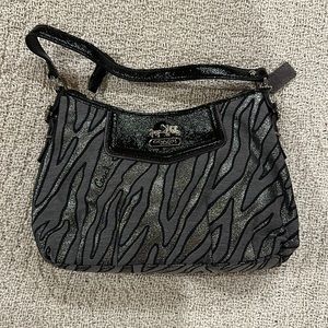 Coach Metallic Zebra Print Purse
